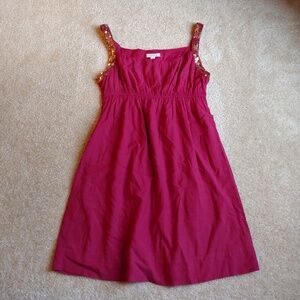 Aerie pink/red midi party dress with strap design